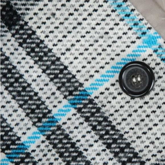 BURBERRY COAT plaid double-breasted trench coat S/US 4